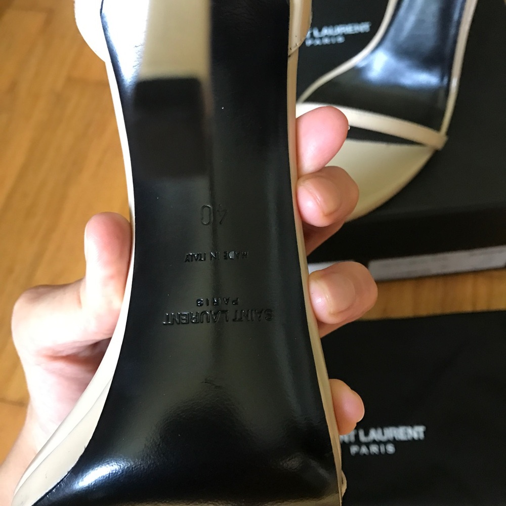 NIB AUTH. SAINT LAURENT NUDE JANE SANDAL SZ 40 - Picture 6 of 7